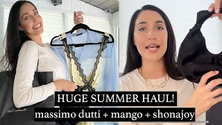 HUGE SUMMER CLOTHING HAUL & TRY ON! | MANGO, MASSIMO DUTTI, SHONA JOY