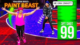 I Made a PAINT BEAST with a 99 3PT Rating on NBA 2K25