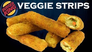 Make Veggie Strips like Burger King at home| Veg Strips| Quick \u0026 Easy Evening Snack| Yummylicious