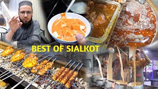 SIALKOT FOOD COMPILATION BEST STREET FOOD IN SIALKOT | Muhabbat Ali Nashta |INAYAT SWEETS