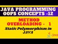 Method Overloading in Java || Static Polymorphism - Compile Time Polymorphism in JAVA #Polymorphism