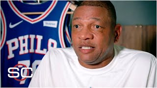 Doc Rivers reacts to Paul George's slight, discusses coaching Embiid and Simmons | SportsCenter