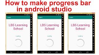 how to make progress bar in android studio