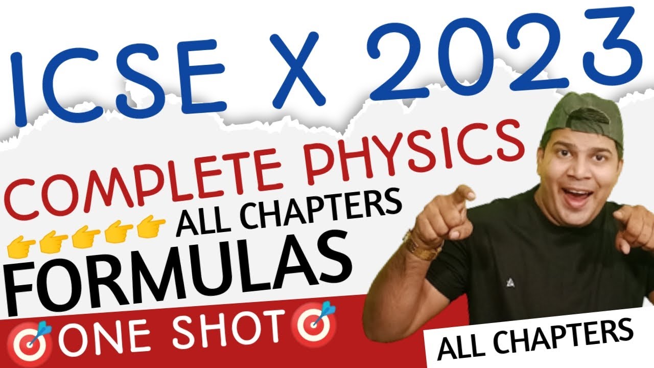 Icse Complete Physics|icse Complete Physics Important Formulas|icse ...