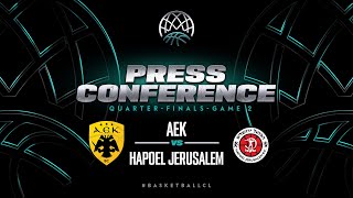 AEK v Hapoel Jerusalem - Press Conference | Basketball Champions League 2022/23