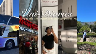 uni dairies|moving to cape town, student card, adjusting,groceries,hauls||South African YouTuber