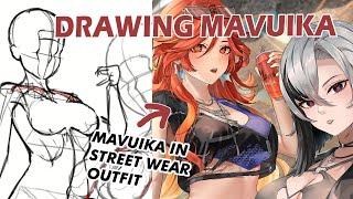 Drawing Mavuika in Street Outfit (with drawing tips \u0026 tricks!)