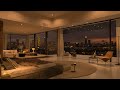 Downtown Jazz Bliss - 4K Melodic Getaway - Tranquil Bedroom with City Nightlights 🎺 Relaxation