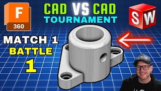 3D CAD esports - TOURNAMENT HIGHLIGHT - Match 1 - GreatNate08 vs HemantaNP - Fusion360 vs SolidWorks