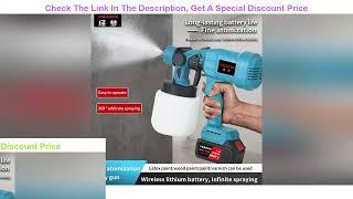 800ML Electric Spray Gun Cordless Paint Sprayer Auto Furniture Steel Coating Airbrush Compatibl