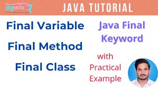 final keyword example in java | final methods and classes in java | java final variable