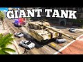 Destroying Cops With Giant Tank in Gta 5 Rp