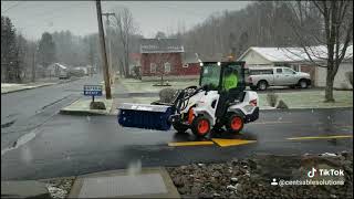 Delivering the Bobcat L28 and broom