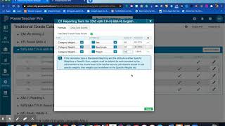 Grade Setup-Weighting and Copying Categories to Courses in PowerTeacher Pro GradeBook