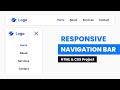 Responsive Navbar Menu using HTML & CSS | Animated Hamburger Menu