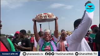 NDC supporters troop in to Zurak park for the party’s final rally ahead of the December 7 polls