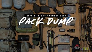 Pack Dump - 10 Day Archery Mule Deer Hunt with Jeff Sposito