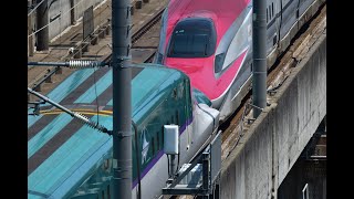 東北新幹線　はやぶさ220号　H5系H1編成＋E6系Z18編成　白石蔵王駅付近　減速運転