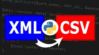 Convert XML to CSV in Python | Python Tutorial