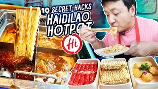 #1 BEST HOTPOT in The World?! Trying HaiDiLao Hotpot "SECRET HACKS & ALL ROBOT Cafe in Singapore