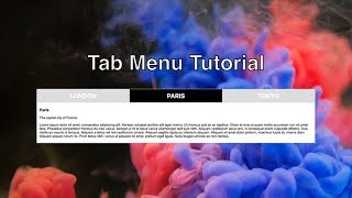 Simple Tab Menu Tutorial | HTML, CSS & JavaScript