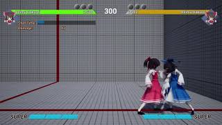 【東方MMD】幻想郷FighterZ・東方夢想碌、Reimu Midscreen-to-Corner Combos/Combo Drops