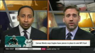 ESPN FIRST TAKE 4 18 2017 FORGET THE REBUILD, AT LEAST CARSON WENTZ WANTS EAGLES TO WIN NOW!