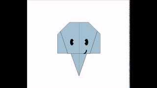 How to make origami Elephant face