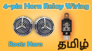 4 Pin horn Relay wiring & Demo.