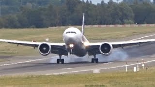 Fedex Boeing 777 Heavy Landing at Liege Airport