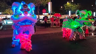 LED Lion Dance visit night market