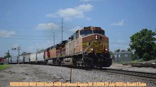 VID202307001SR BNSF 5396 northbound Sapulpa OK  12 03PM 22 July 2023 by Ronald E Estes