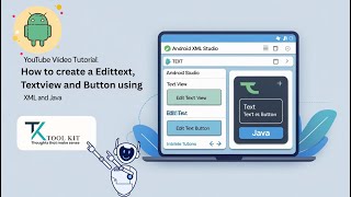 How to Create EditText, TextView & Button in Android Studio | XML + Java (Beginner Tutorial)