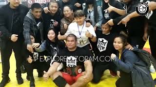 Mizo Inchai Palian Champion Lalsangliana'n lawm a hlawh; ropui takin an vengah hmuah a ni.