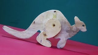 Cara Membuat Mainan Kangguru Dari Bahan Kayu Yang Bisa Melompat