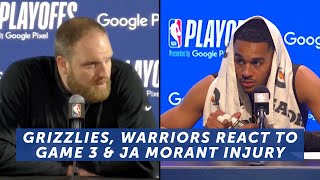 Warriors, Grizzlies players and coaches react to Ja Morant's injury, Game 3 | NBC Sports Bay Area