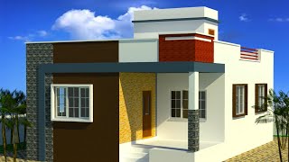 25x40 House Plan 1000sqft  west facing house with 3D / Elevation #maliconstruction