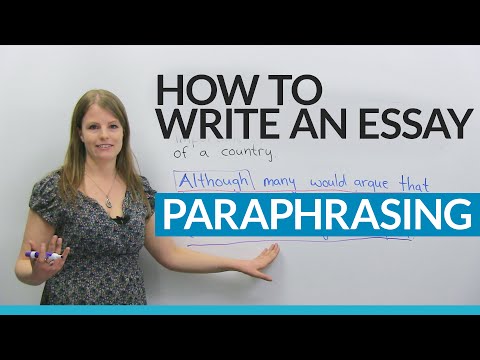 How to write a good essay: Paraphrasing the question How to write a good essay: Paraphrasing the question
