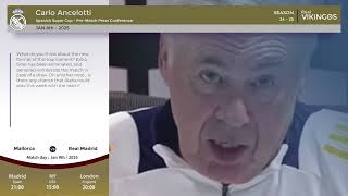 Real Madrid vs Mallorca Press Conference English Dub - Carlo Ancelotti Spanish Supercup 2025