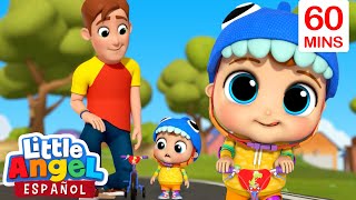 Bebé Juan aprende a usar la bicicleta | Canciones Infantiles con Bebé Juan🎵| Little Angel Español