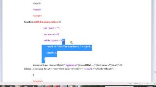 TAMIL WHILE LOOP IN JAVASCRIPT DEMO