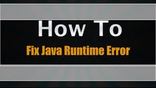 How To Fix Java Runtime Error||MINECRAFT||Tutorial||