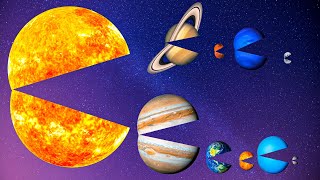 Funny Planets COMPILATION | Funny Planet comparison Game | 8 Planets sizes