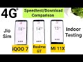 iQOO 7 vs Mi 11X vs Realme GT 4G+ Speedtest/Download Comparison Which is Best 🔥🔥🔥