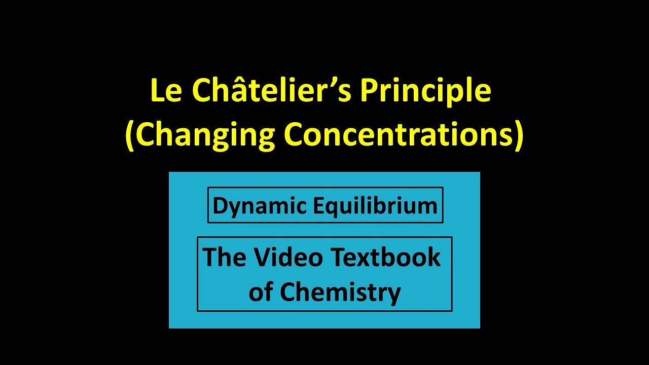 Le Châtelier’s Principle (Changing Concentrations) - YouTube