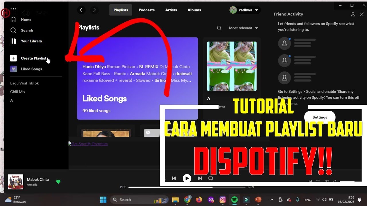 Cara Membuat Playlist Baru Di Spotify - YouTube