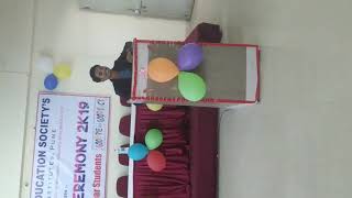 Funny farewell speech of juber in navsahyadri group of institutions Naigaon pune