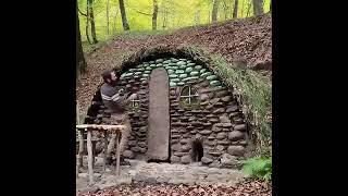 house making video in forest #viralvideo #survival #howtomakeclayhouse #trending