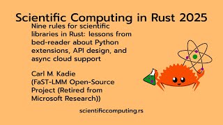 Carl M. Kadie - Nine rules for scientific libraries in Rust