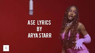 Ayra Starr - Ase (Video lyrics)